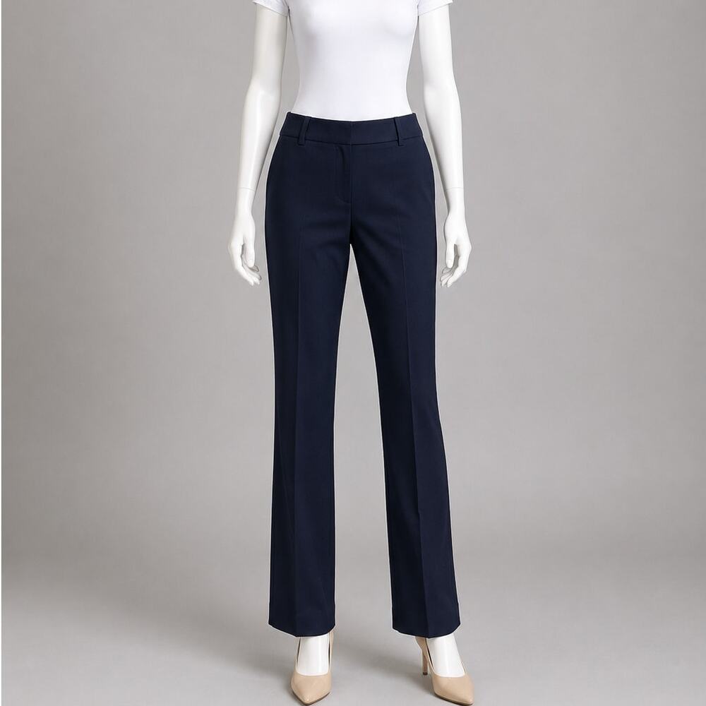 Talbots Hampshire Curvy Dress Pants Womens 6 Navy Blue Career Stretch NWT